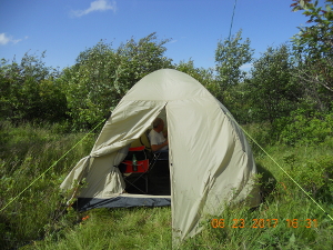 JP's tent when dry